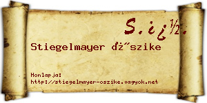 Stiegelmayer Őszike névjegykártya